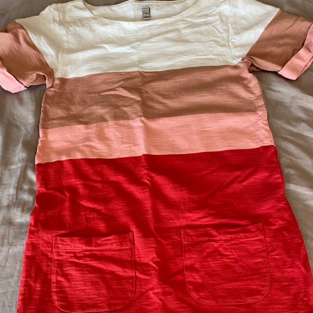 Jcrew color block shift dress